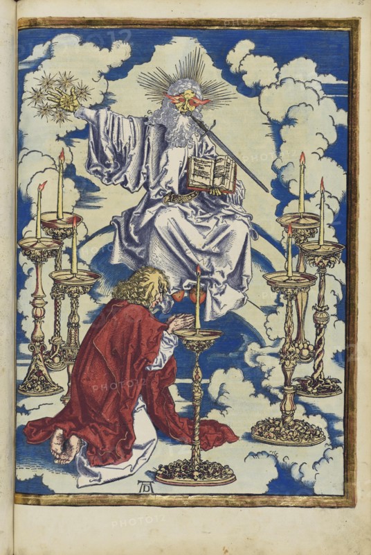 John's vision of the candlestick. From the Apocalypse (Revelation of John), 1511. Creator: Dürer, Albrecht (1471-1528).