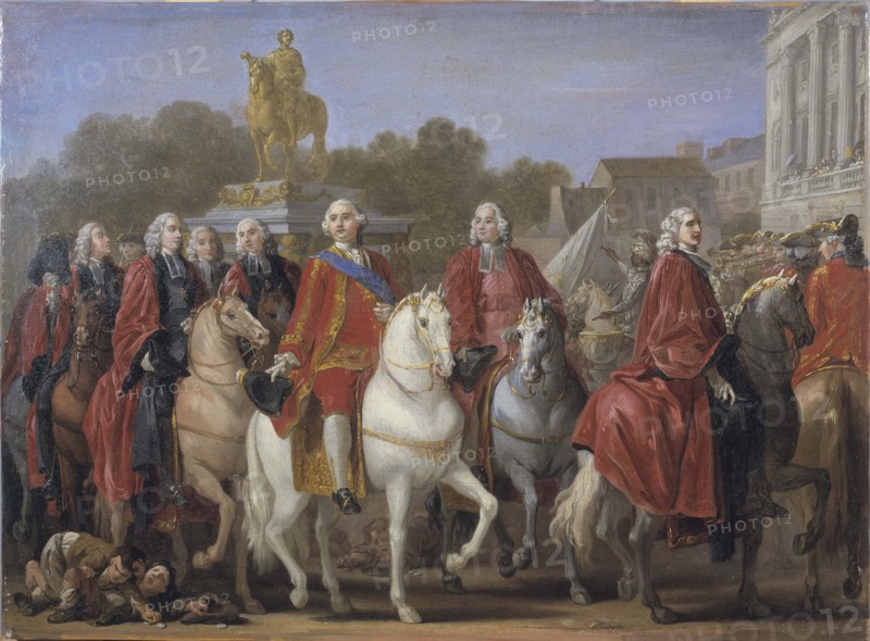 Inauguration of the statue of Louis XV. on the square of the same name in Paris on June 20, 1763. Creator: Vien, Joseph Marie (1716-1809).
