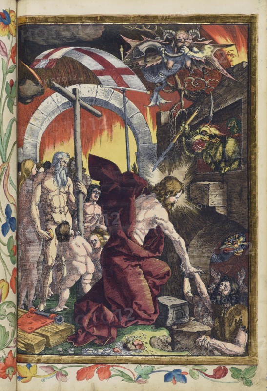 Christ descends into the underworld (limbo). From the Great Passion (Passio domini nostri Jesu),1511 Creator: Dürer, Albrecht (1471-1528).