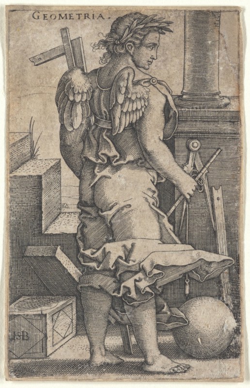 Geometry, from the episode "The Seven Liberal Arts", 1530-1540. Creator: Beham, Hans Sebald (1500-1550).
