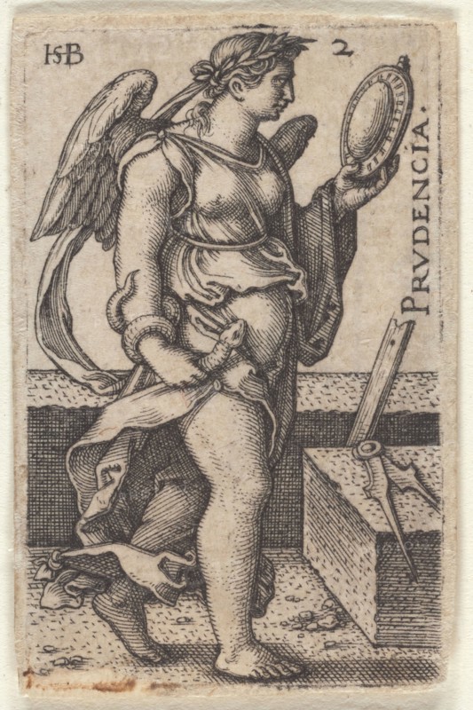 The wisdom. From the episode "The Knowledge of God and the Seven Cardinal Virtues", c.1539 . Creator: Beham, Hans Sebald (1500-1550).