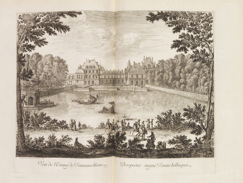 View of the Fontainebleau Palace, 1666. Creator: Silvestre, Israël, the Younger (1621-1691).
