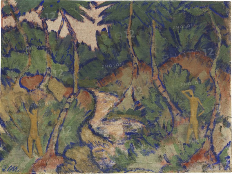 Bathers in landscape, 1920. Creator: Mueller, Otto (1874-1930).
