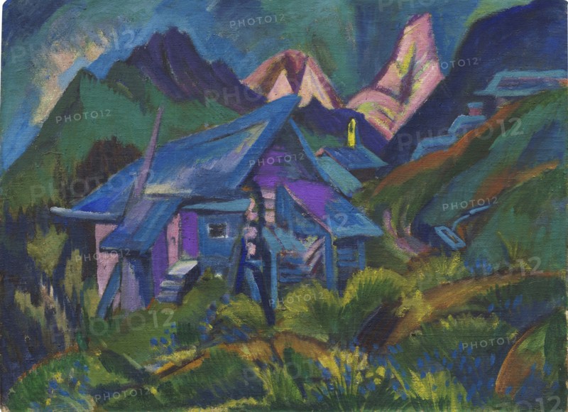 Alpine huts and Tinzenhorn, 1919-1920. Creator: Kirchner, Ernst Ludwig (1880-1938).