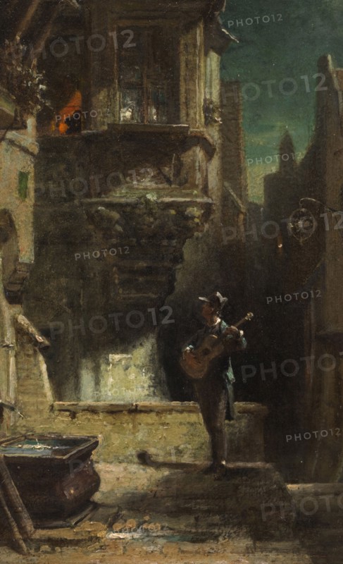 The serenade, c.1875. Creator: Spitzweg, Carl (1808-1885).