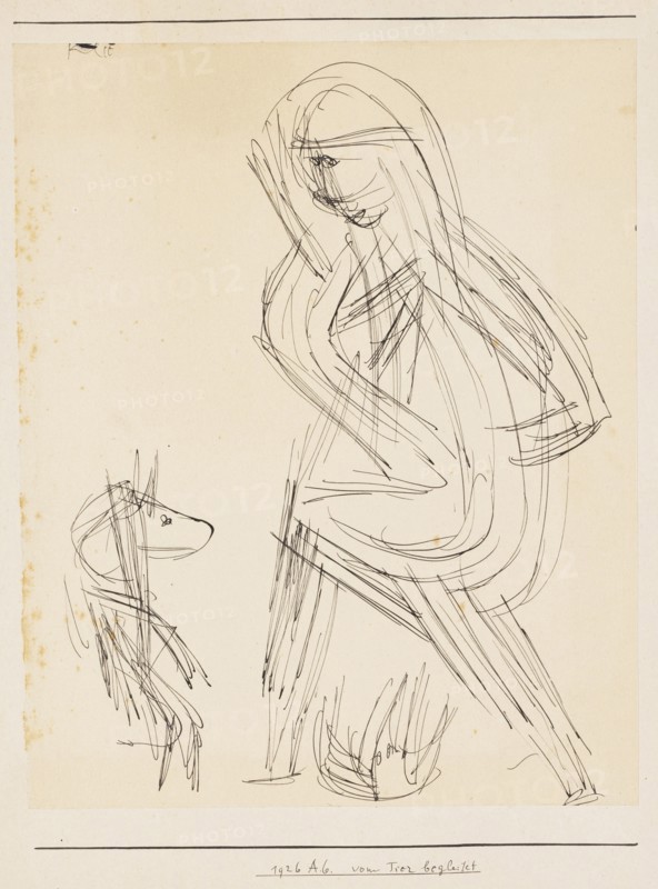 accompanied by the animal, 1926. Creator: Klee, Paul (1879-1940).