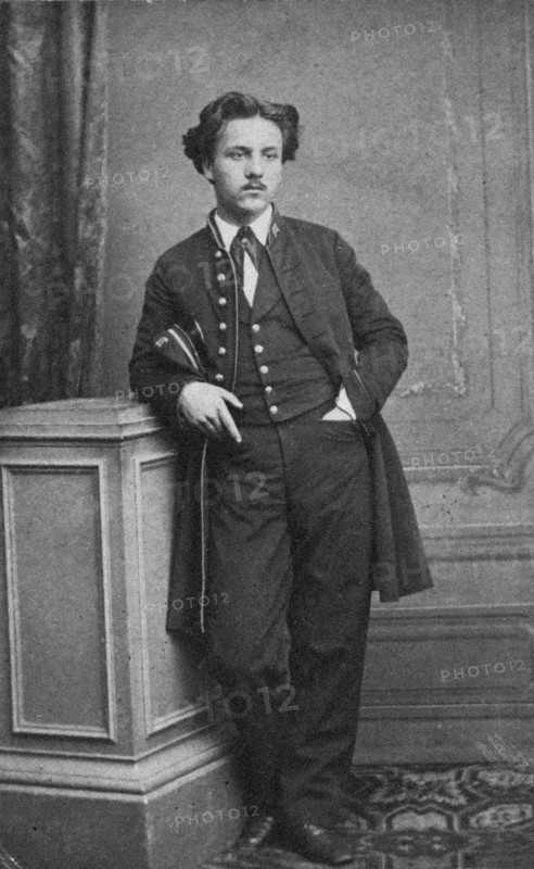 Portrait of Gabriel Fauré (1845-1924) in the student uniform of the Ecole Niedermeyer, 1864. Creator: Fotoatelier Reutlinger, Paris  .