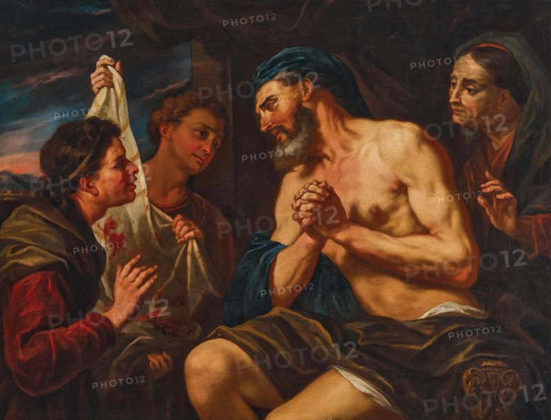 The brothers show Jacob Joseph's bloody garment, Second half of the 17th century. Creator: Loth, Johann Karl (1632-1698).
