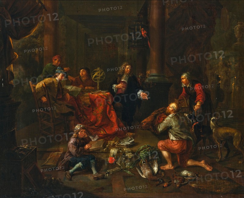 Farmers pay tithes, Early 18th century. Creator: Bossche, Balthasar van den (1681-1715).