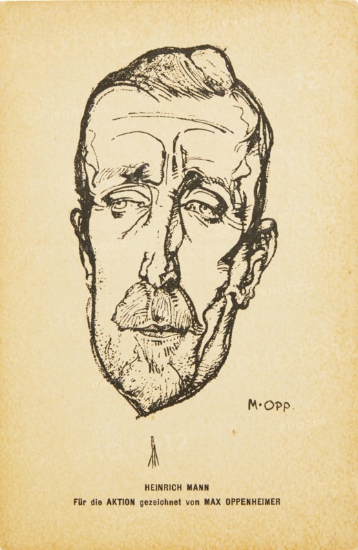Portrait of writer Heinrich Mann (1871-1950). Creator: Oppenheimer, Max (1885-1954).