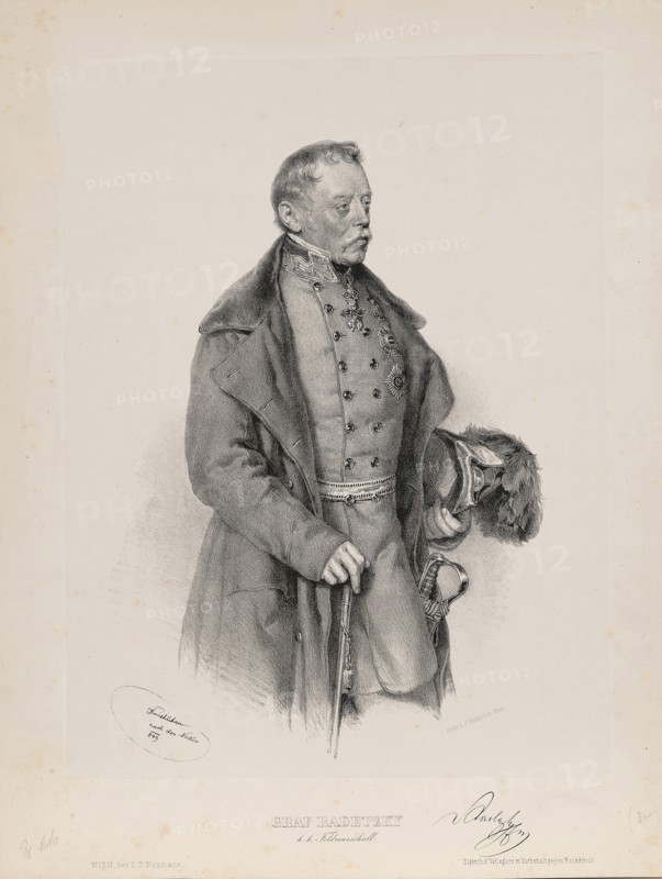 Portrait of Field Marshal Josef Graf Radetzky von Radetz (1766-1858), 1849. Creator: Kriehuber, Josef (1800-1876).