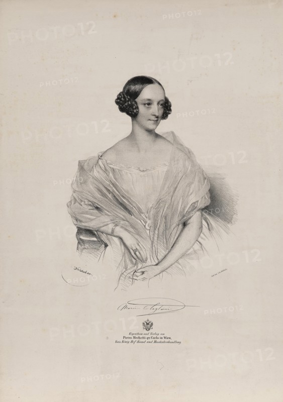 Portrait of ballet dancer Marie Taglioni (1804-1884), c.1839. Creator: Kriehuber, Josef (1800-1876).