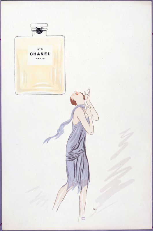 Chanel N°5 Paris, from album White Bottoms, 1927. Creator: Sem, (Georges Goursat) (1863-1934).