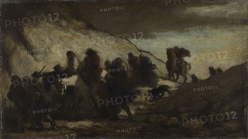 Les émigrants (The Emigrants), 1857. Creator: Daumier, Honoré (1808-1879).