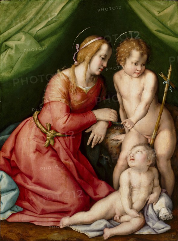 Madonna and Child with the Infant Saint John, First half of the 16th century. Creator: Foschi, Pier Francesco di Jacopo (1502-1567).