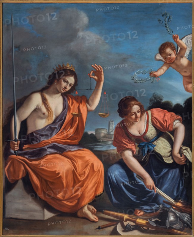 Allegories of justice and peace, First half of the 17th century. Creator: Guercino (1591-1666).