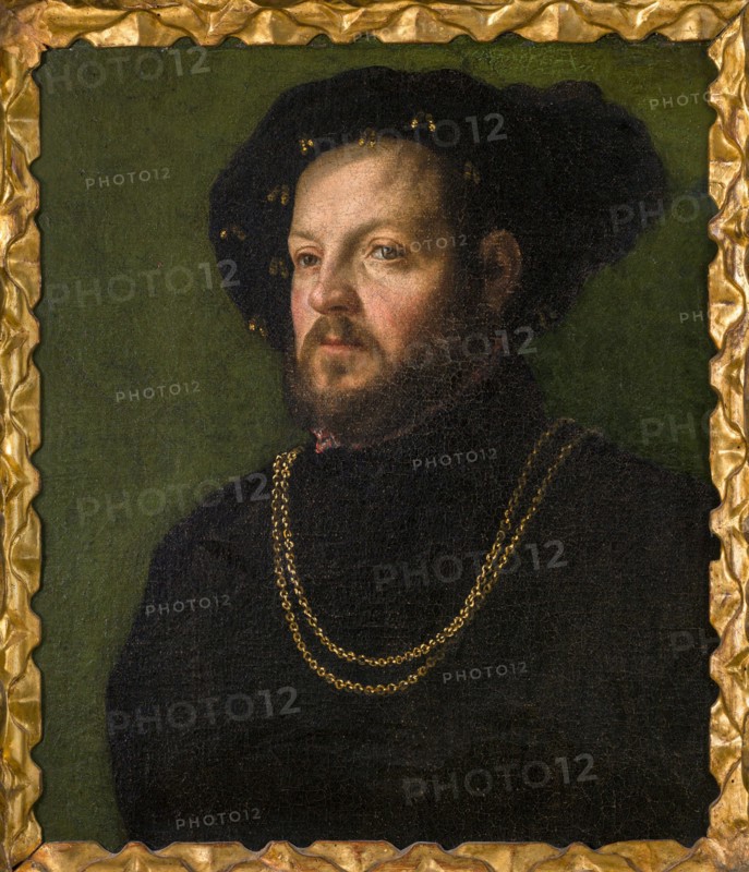 Portrait of a gentleman with a black beret, 1530-1535. Creator: Girolamo da Carpi (Girolamo Sellari) (1501-1556).