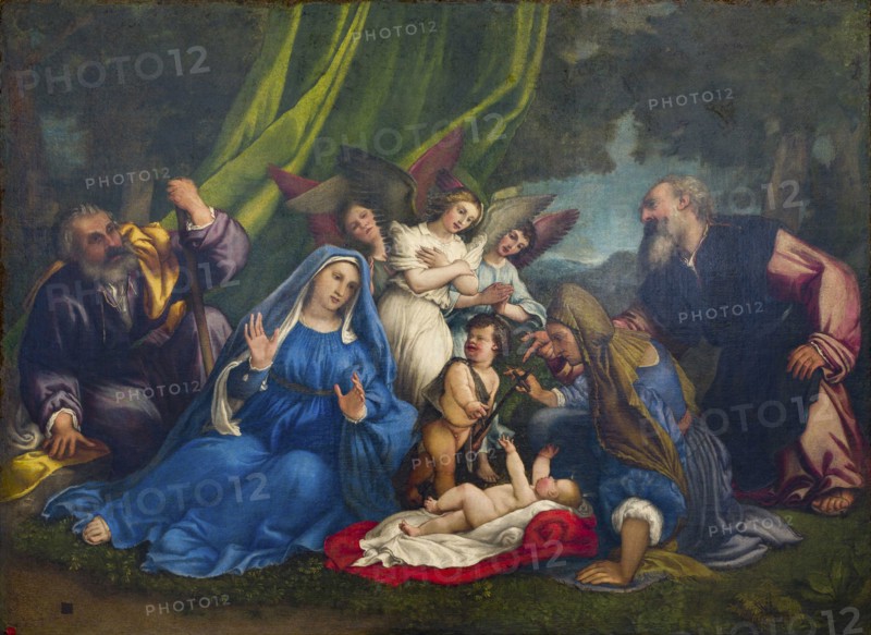 The Adoration of the Christ Child, 1546-1549. Creator: Lotto, Lorenzo (1480-1556).