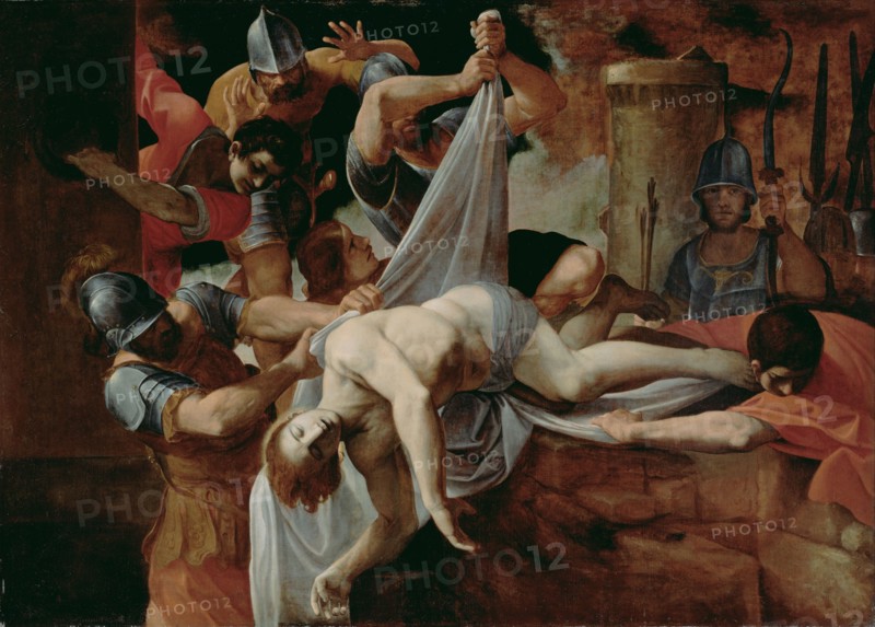 Saint Sebastian is thrown into the Cloaca Maxima, 1612. Creator: Carracci, Lodovico (1555-1619).