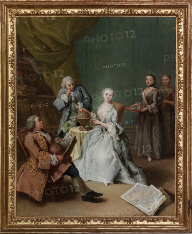 The geography lesson, c.1750-1752. Creator: Longhi, Pietro (1701-1785).