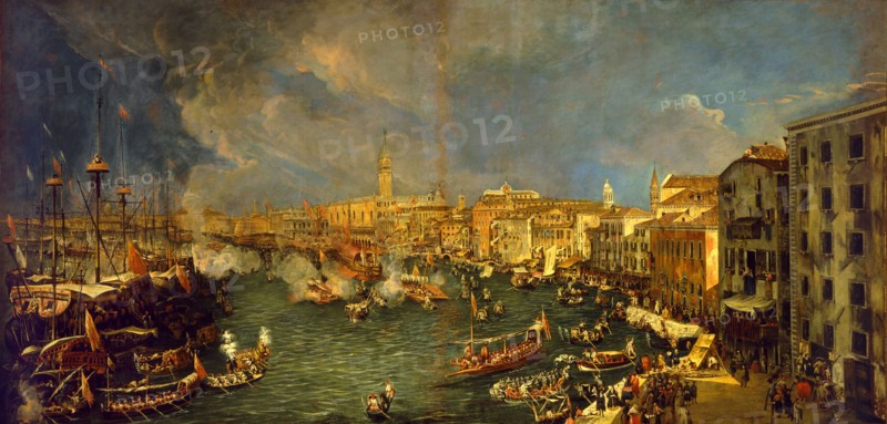 The departure of the Bucintoro, 1729. Creator: Stom, Antonio (1688-1734).