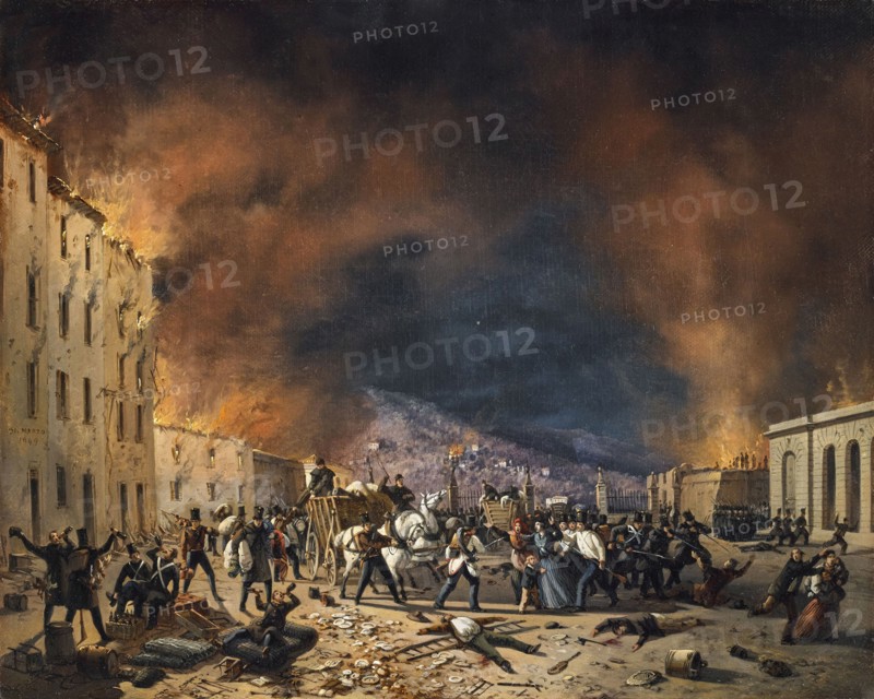 Episode from the ten days of Brescia, 1849. Creator: Joli, Faustino (1814-1876).