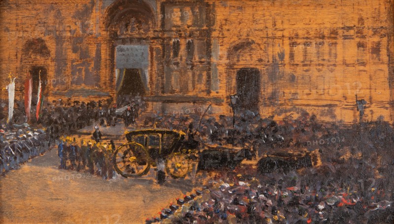 The funeral of Francesco Rizzoli, 1880. Creator: Sezanne, Augusto (1856-1935).
