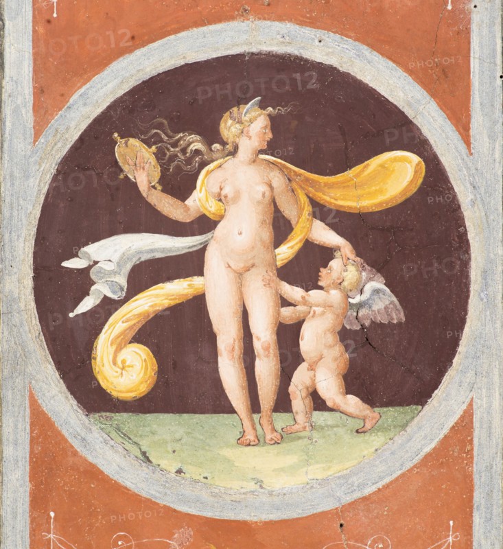 Venus with the mirror, 1527. Creator: Romano, Giulio (1499-1546).