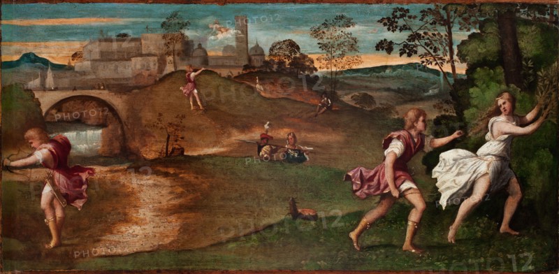 Apollo and Daphne, 1510-1515. Creator: Bordone, Paris (1500-1571).