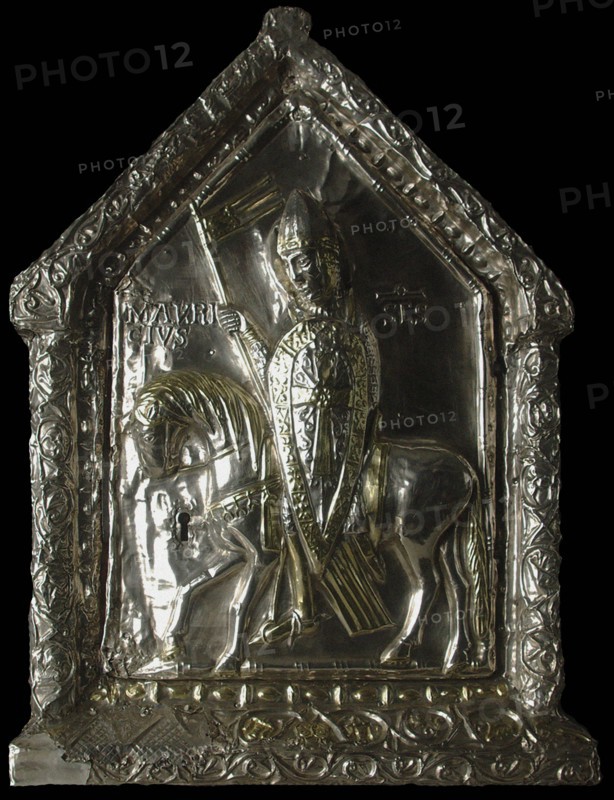 Saint Maurice equestrian. Shrine of the Children of Saint Sigismond, c.1160. Creator: Westeuropäische angewandte Kunst.