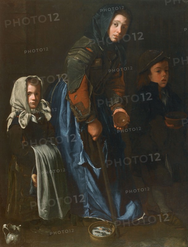 Beggar woman with two children, Last quarter of the 17th century. Creator: Master of Blue Jeans (active around 1675-1700).