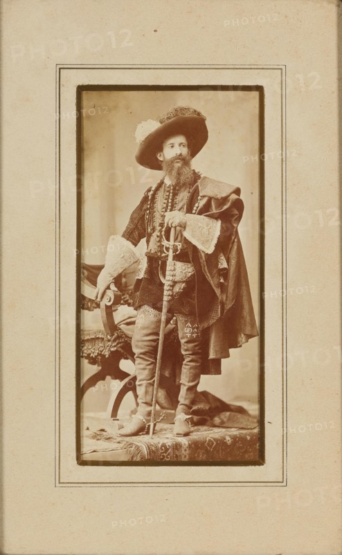 Portrait of painter Hans Makart in Dürer costume, 1879. Creator: Angerer, Victor (1839-1894).