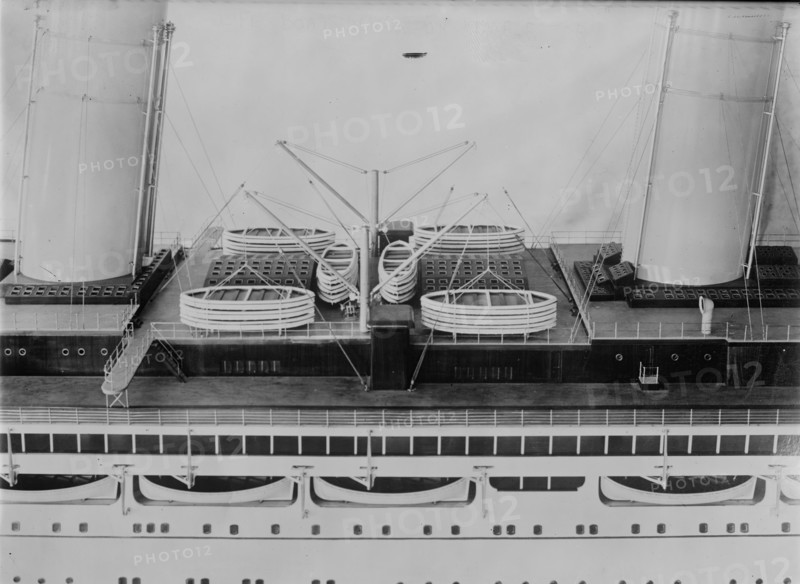 Life boat device on S.S. Imperator, between c1910 and c1915. Creator: Bain News Service.