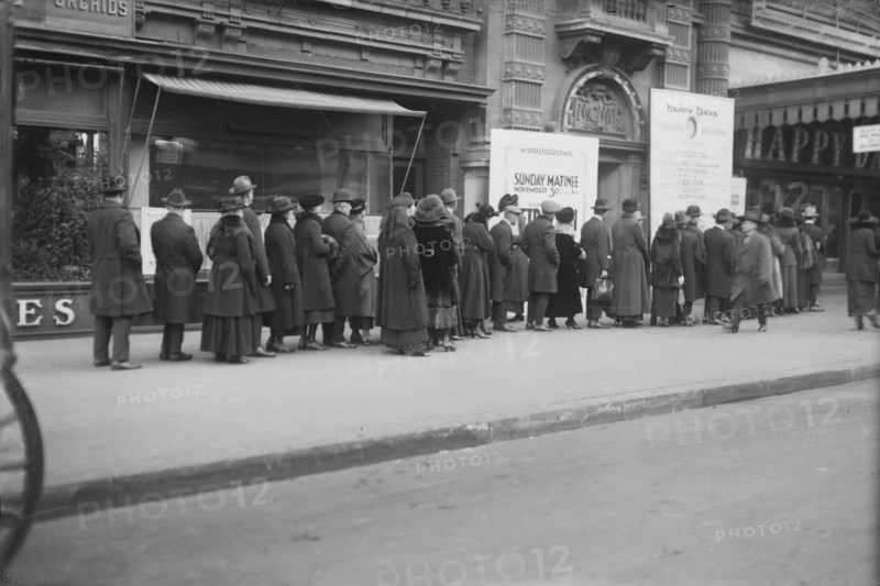 Line for Tetrazzini seats, between c1915 and c1920. Creator: Bain News Service.