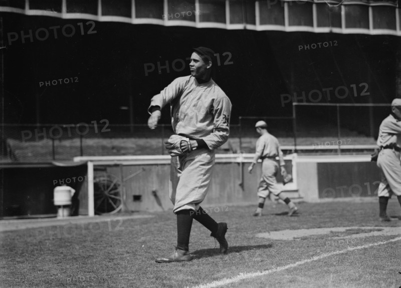 Walt Dickson, New York NL, wearing 1909 road uniform (baseball), 1910. Creator: Bain News Service.