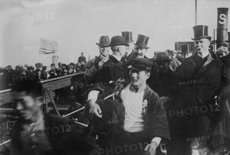 Japan - C.B. Bryan arrives in Yokohama, 1911. Creator: Bain News Service.