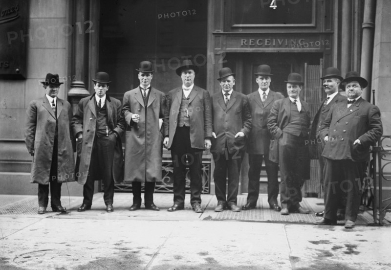 K.J. Ferry, T. Kennedy, Frank Hayes, T. Haggerty, M. Dougherty, F. Farrington, John Mack..., 1912. Creator: Bain News Service.
