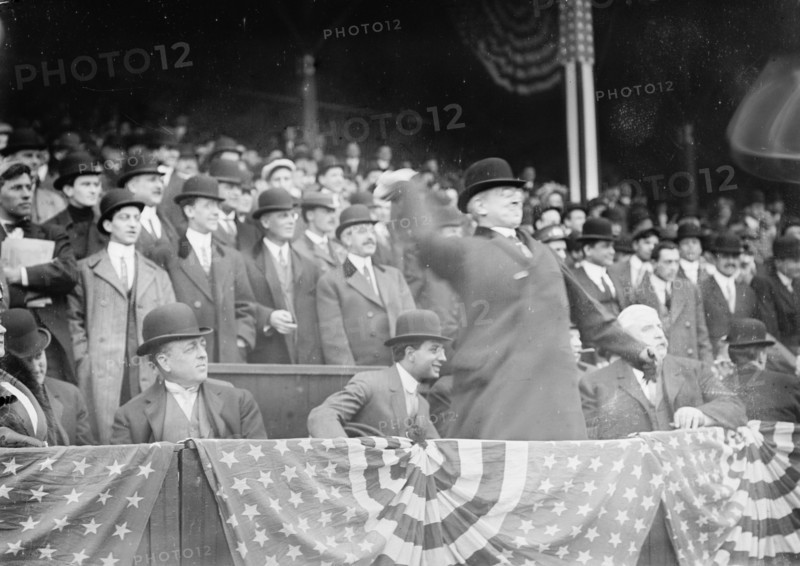 Chas. Hyde opens American B.B. season, 1911. Creator: Bain News Service.
