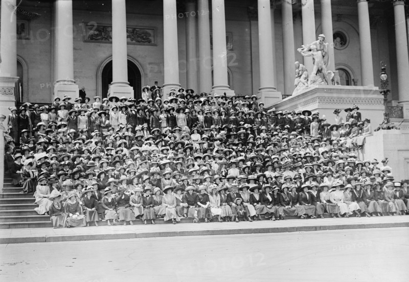 Philadelphia Teachers on Capitol Steps, Washington, D.C., 1911. Creator: Bain News Service.