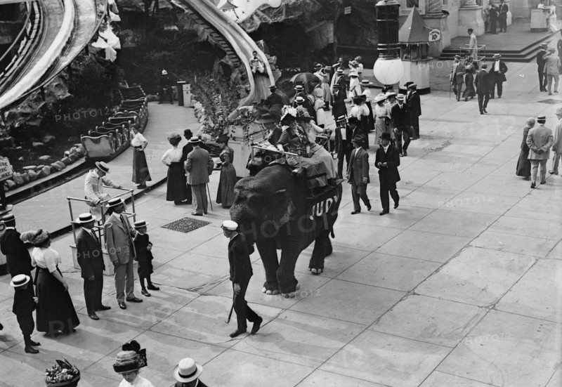 Coney Island, Riding Elephant, 1911. Creator: Bain News Service.