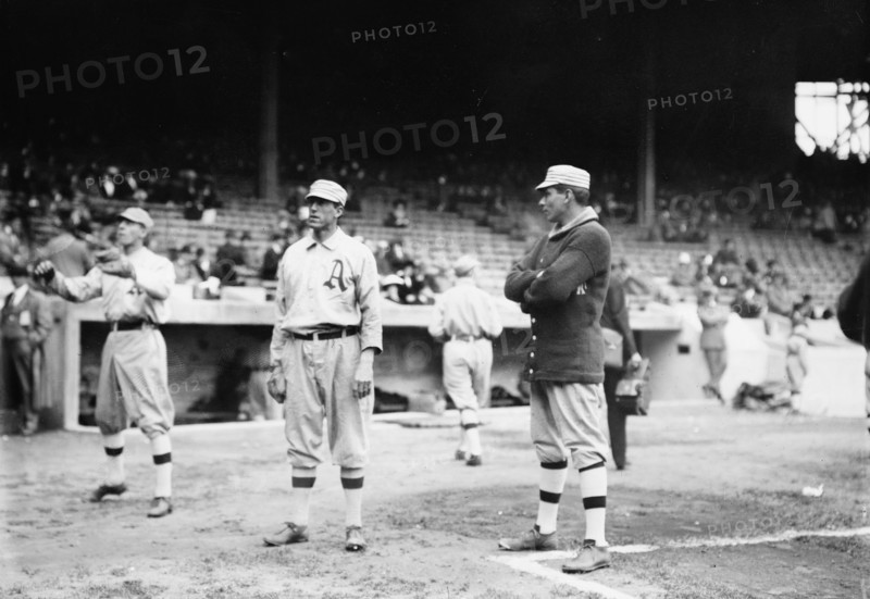 Eddie Plank & Chief Bender, Philadelphia, AL (baseball), 1911. Creator: Bain News Service.