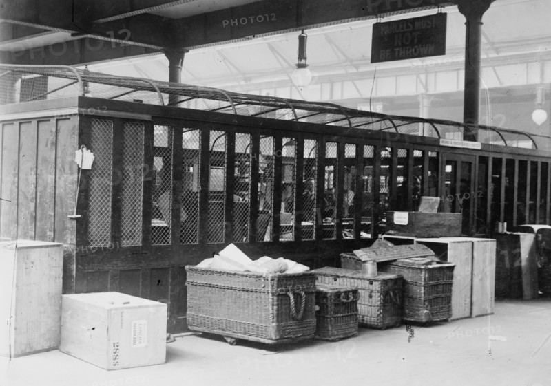 British parcels post -cage for reg. Parcels, between c1910 and c1915. Creator: Bain News Service.
