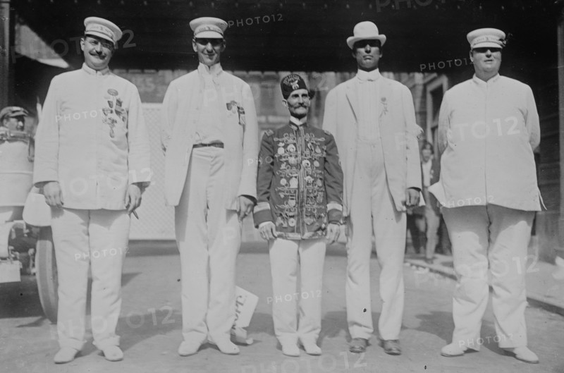 Biggest 4 Shriners at Rochester (end to end they are 26 ft. 1 in.), between c1910 and c1915. Creator: Bain News Service.