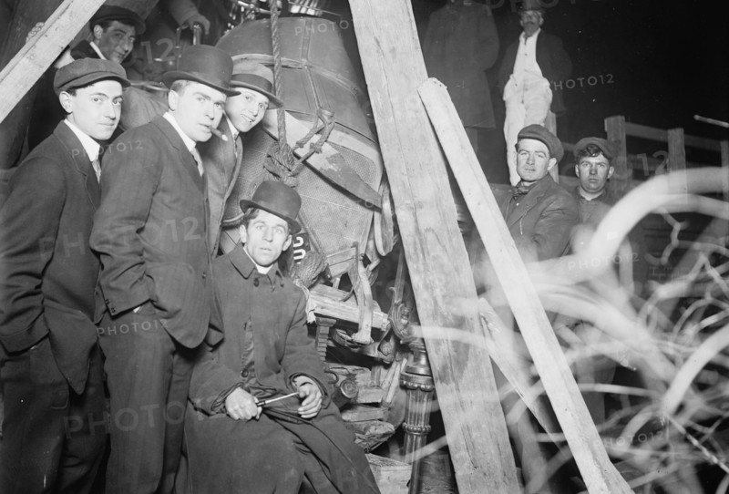 Wrecked city auto in Central Park, between c1910 and c1915. Creator: Bain News Service.
