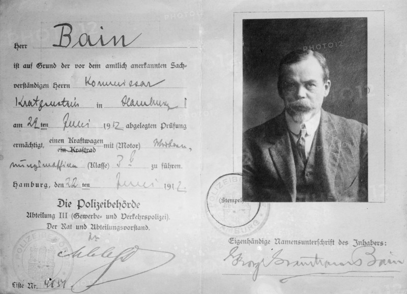 German drivers license - Bain, between c1910 and c1915. Creator: Bain News Service.