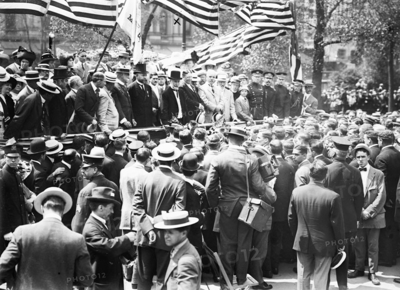 Gaynor addressing Olympic Athletes, 1912. Creator: Bain News Service.