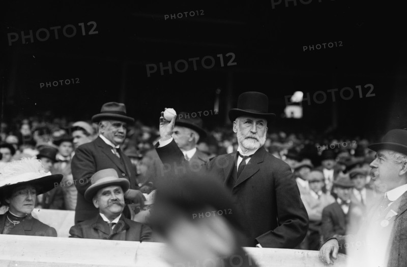 Gov. Foss & Mayor Gaynor, Polo Grounds, 1912. Creator: Bain News Service.