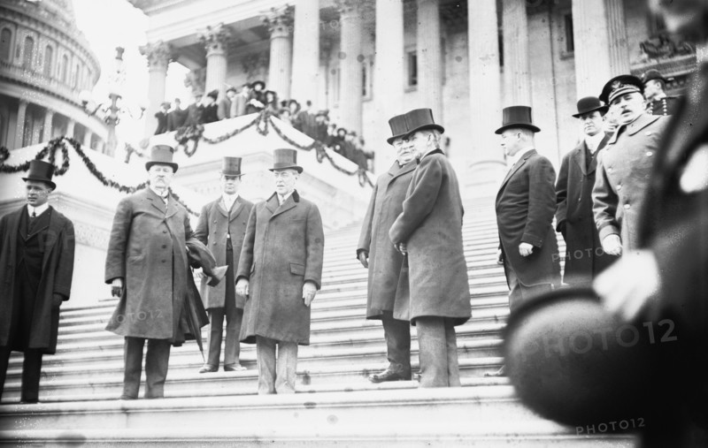 Wilson and Taft at Inauguration, 1913. Creator: Bain News Service.