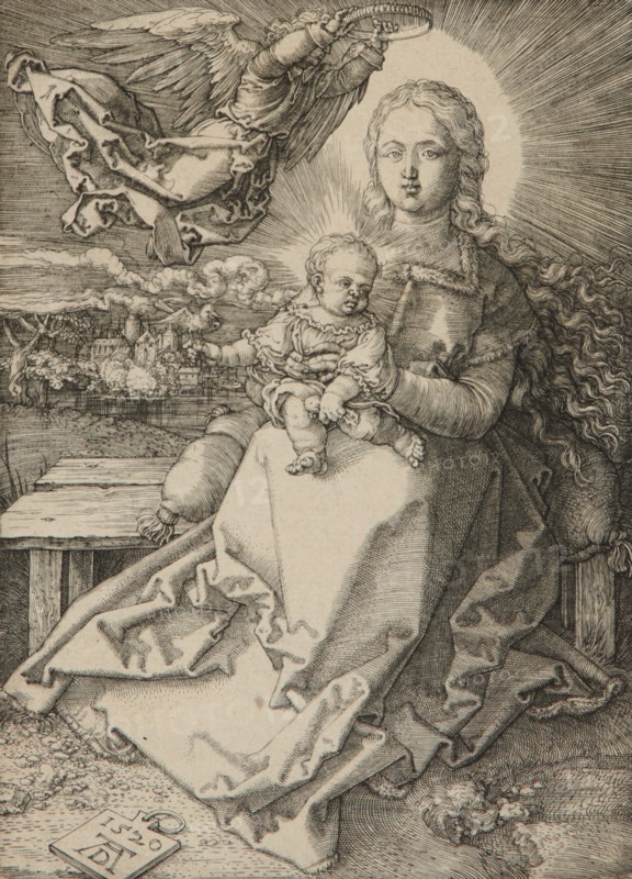 Madonna Crowned By An Angel, 1520. Creator: Albrecht Durer.