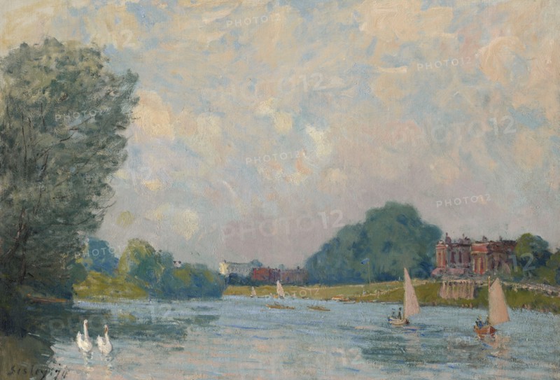 The Thames At Hampton Court, 1874. Creator: Alfred Sisley.
